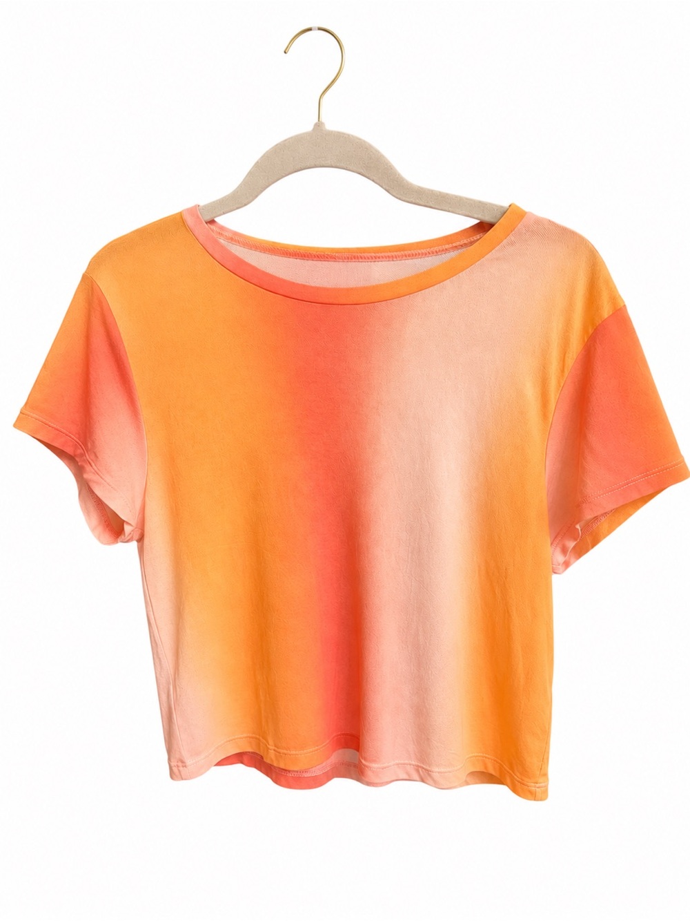 Aerie mesh ombré sheer shirt crop dopamine rave orange Electic punk grunge